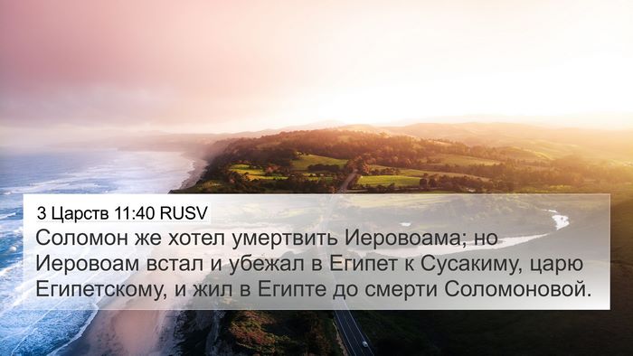 3 Царств 11:40 RUSV Bible Verse Image