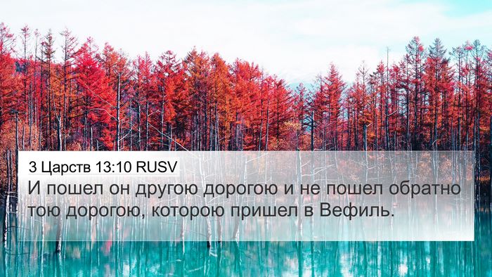 3 Царств 13:10 RUSV 4K Wallpaper - И пошел он другою дорогою и - 4K Wallpaper Bible Verse