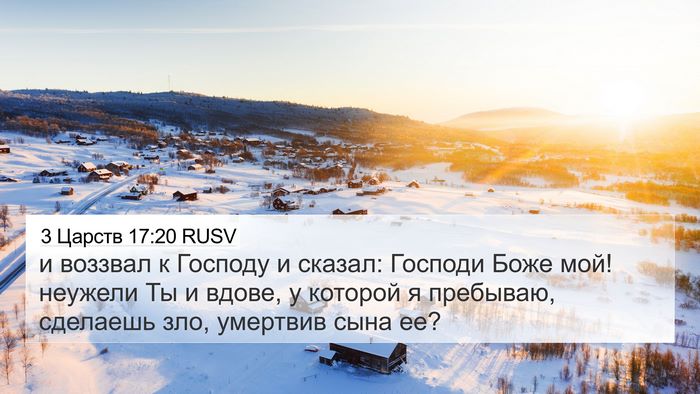 3 Царств 17:20 RUSV Bible Verse Image