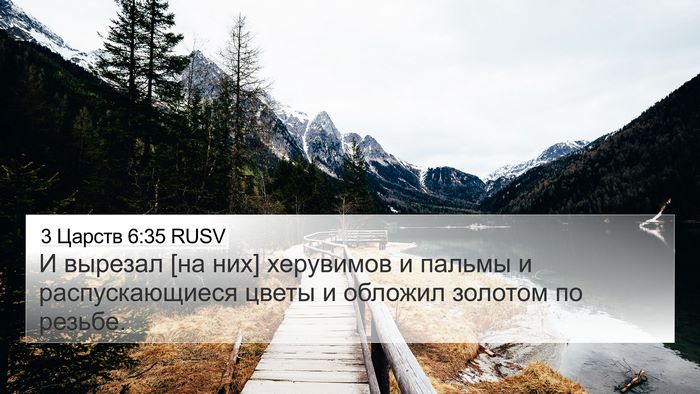 3 Царств 6:35 RUSV Bible Verse Image