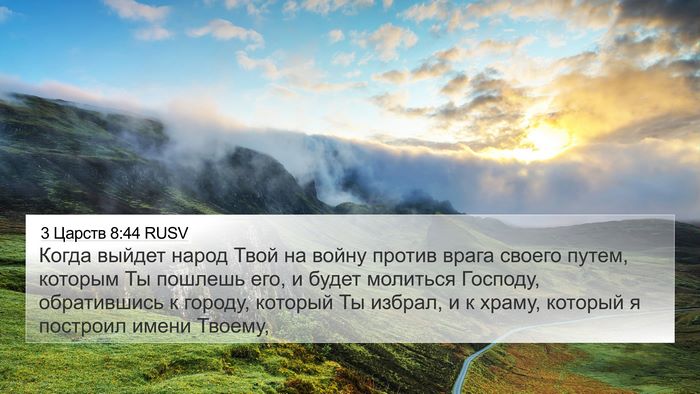 3 Царств 8:44 RUSV Bible Verse Image