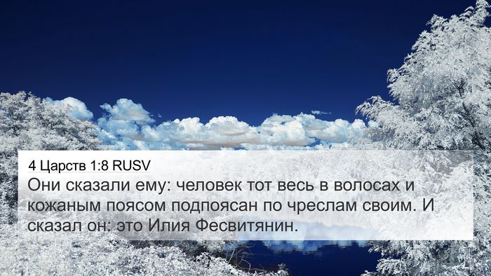 4 Царств 1:8 RUSV Bible Verse Image