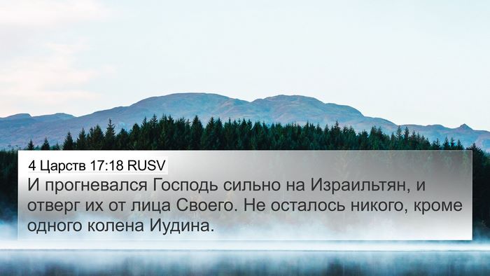 4 Царств 17:18 RUSV Bible Verse Image