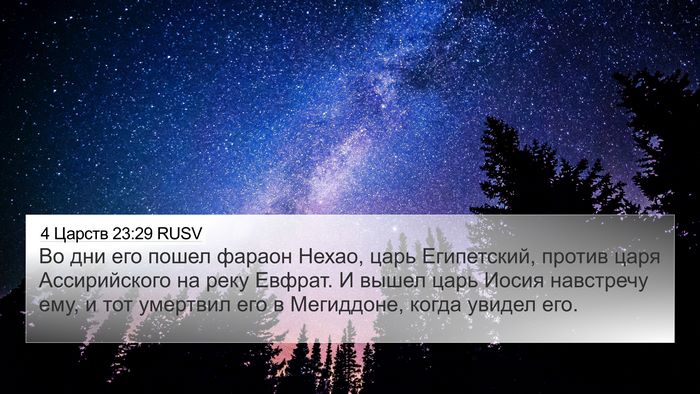 4 Царств 23:29 RUSV Bible Verse Image