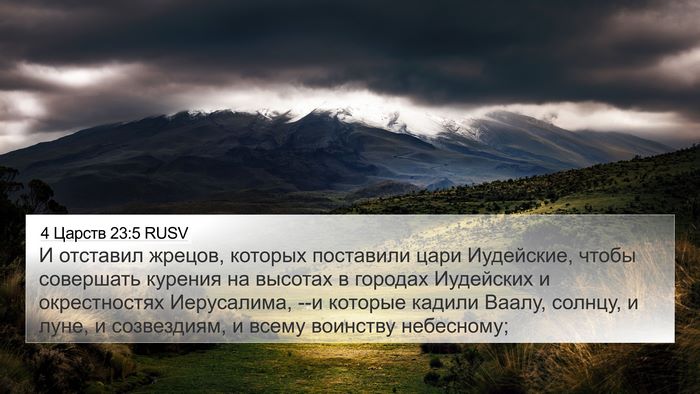 4 Царств 23:5 RUSV Bible Verse Image