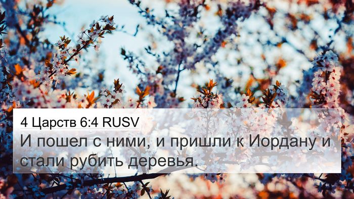 4 Царств 6:4 RUSV 4K Wallpaper - И пошел с ними, и пришли к - 4K Wallpaper Bible Verse