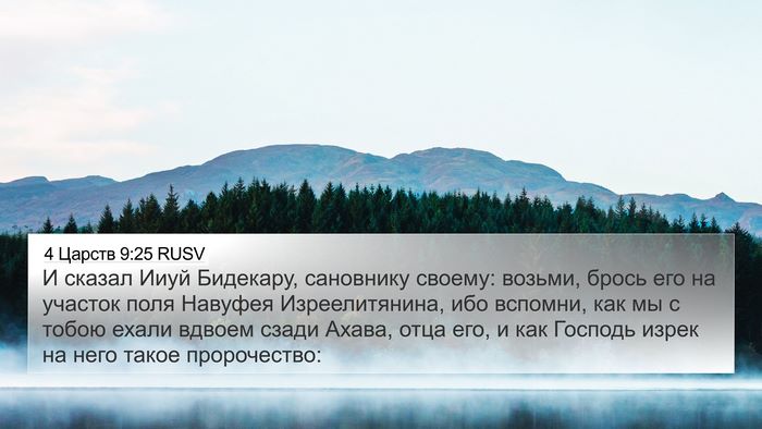 4 Царств 9:25 RUSV Bible Verse Image