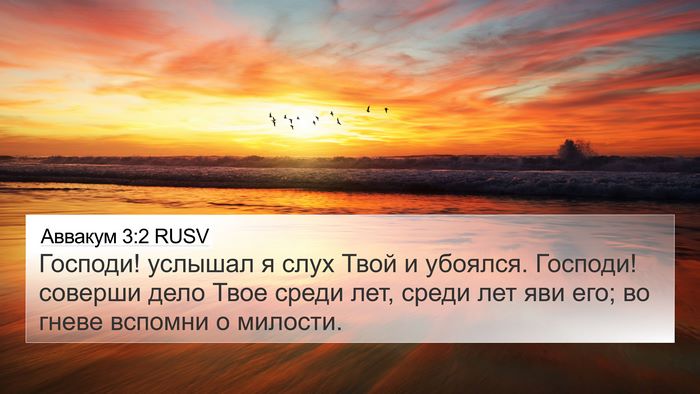 Аввакум 3:2 RUSV Bible Verse Image