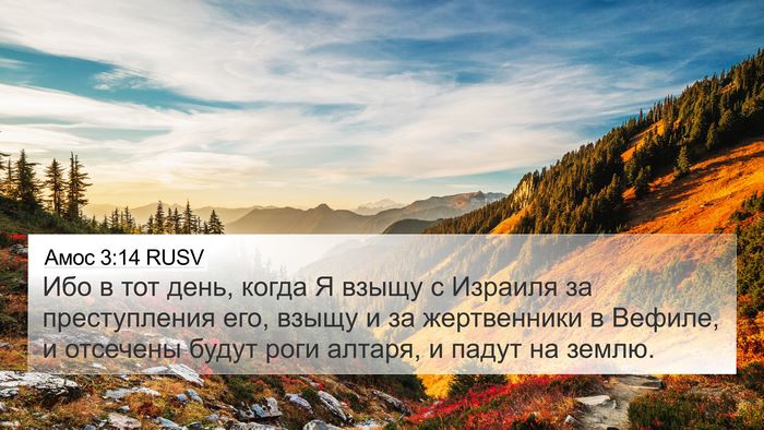 Амос 3:14 RUSV Bible Verse Image