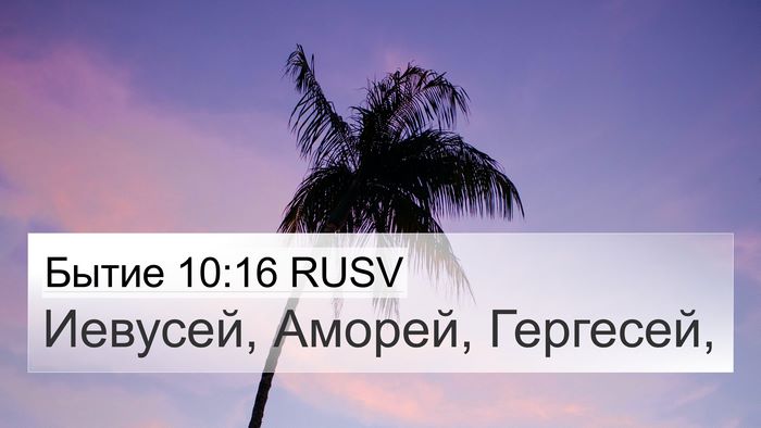 Бытие 10:16 RUSV Bible Verse Image