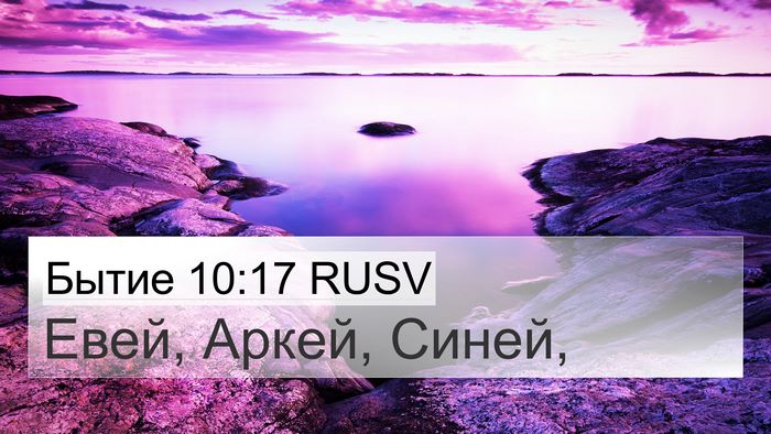 Бытие 10:17 RUSV Bible Verse Image