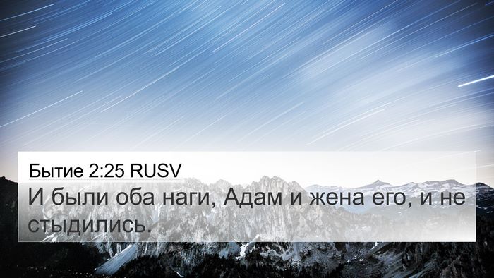 Бытие 2:25 RUSV Bible Verse Image
