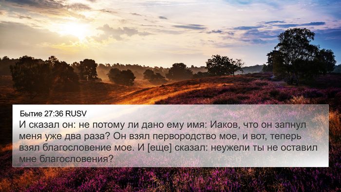 Бытие 27:36 RUSV Bible Verse Image