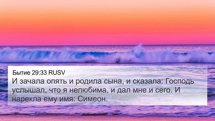 Бытие 29:33 RUSV Bible Verse Image