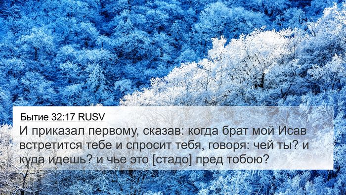 Бытие 32:17 RUSV Bible Verse Image