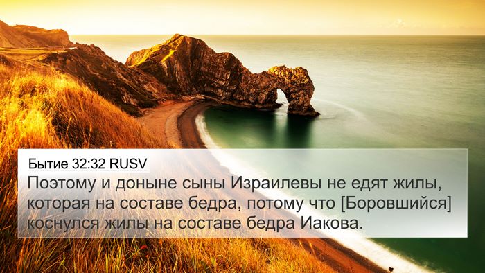 Бытие 32:32 RUSV Bible Verse Image
