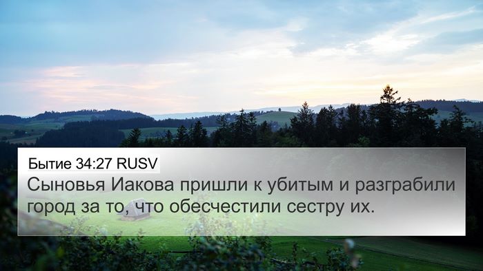 Бытие 34:27 RUSV 4K Wallpaper - Сыновья Иакова пришли к - 4K Wallpaper Bible Verse