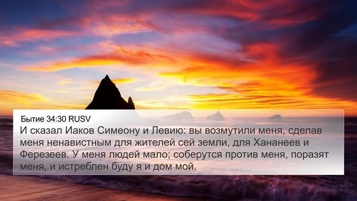 Бытие 34:30 RUSV Bible Verse Image