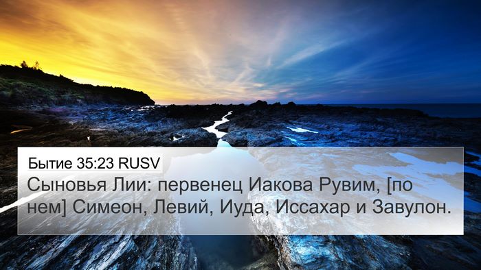 Бытие 35:23 RUSV Bible Verse Image