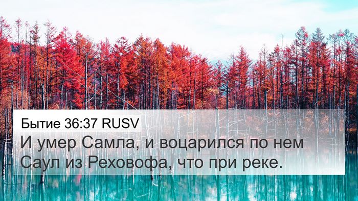 Бытие 36:37 RUSV 4K Wallpaper - И умер Самла, и воцарился - 4K Wallpaper Bible Verse