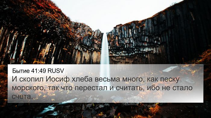 Бытие 41:49 RUSV Bible Verse Image