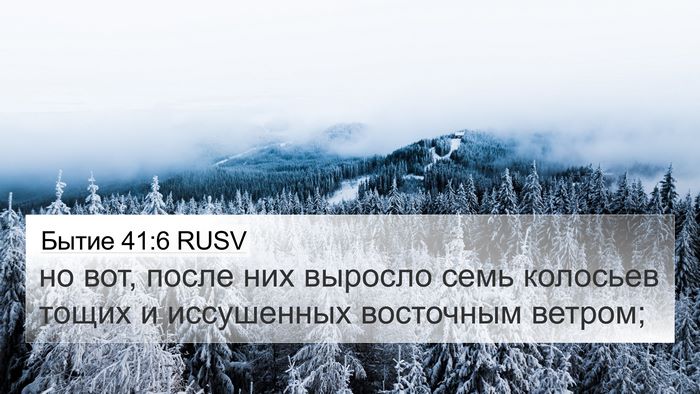 Бытие 41:6 RUSV Bible Verse Image