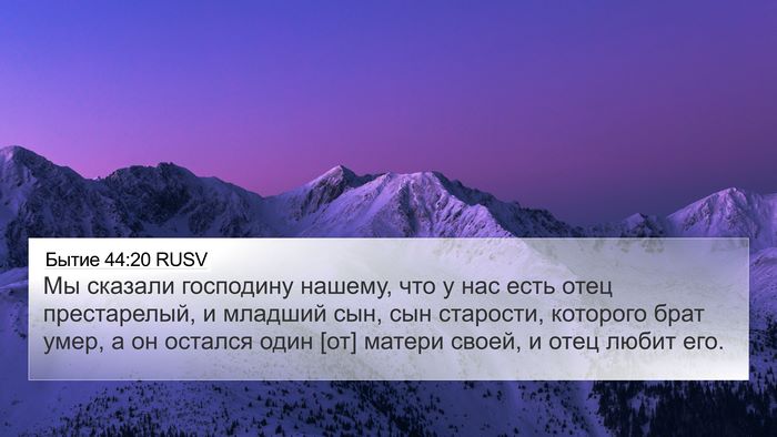 Бытие 44:20 RUSV Bible Verse Image