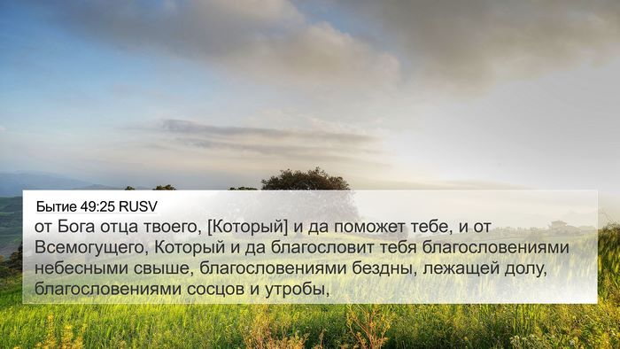 Бытие 49:25 RUSV Bible Verse Image