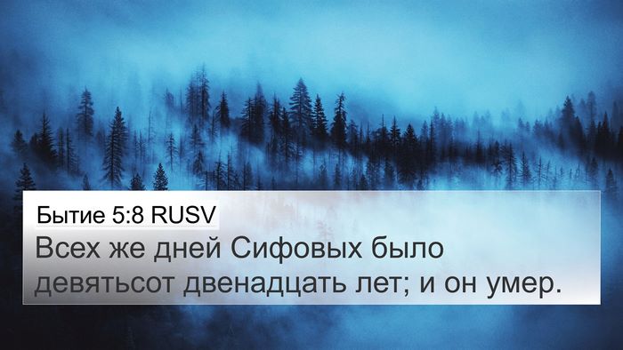 Бытие 5:8 RUSV Bible Verse Image