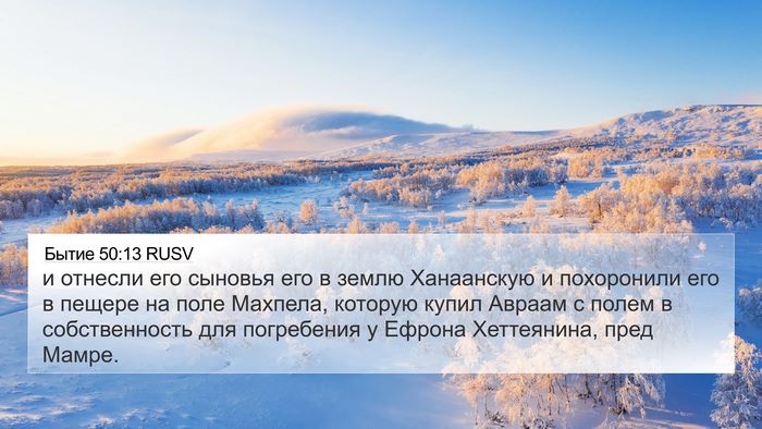 Бытие 50:13 RUSV Bible Verse Image