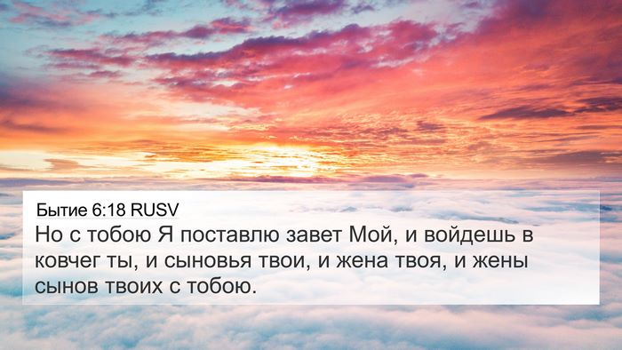 Бытие 6:18 RUSV Bible Verse Image