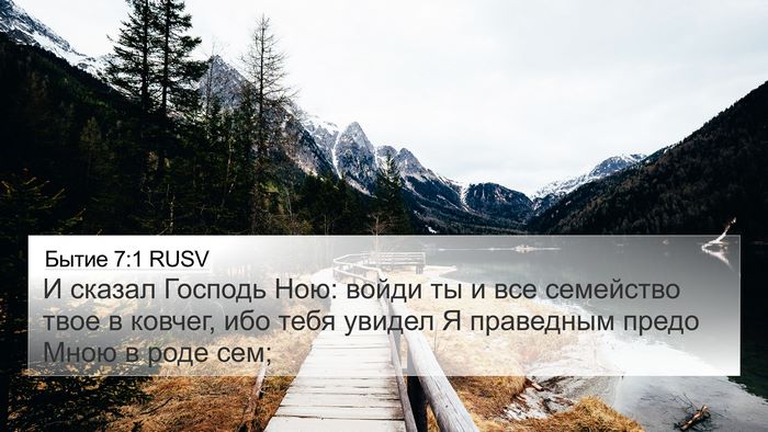 Бытие 7:1 RUSV Bible Verse Image