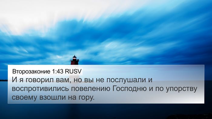 Второзаконие 1:43 RUSV Bible Verse Image