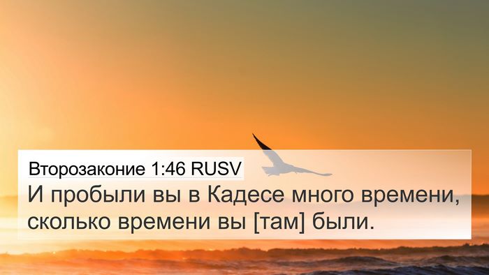Второзаконие 1:46 RUSV 4K Wallpaper - И пробыли вы в Кадесе много - 4K Wallpaper Bible Verse