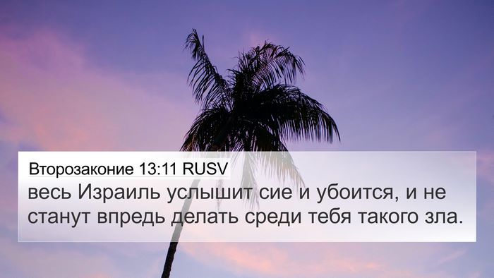 Второзаконие 13:11 RUSV Bible Verse Image