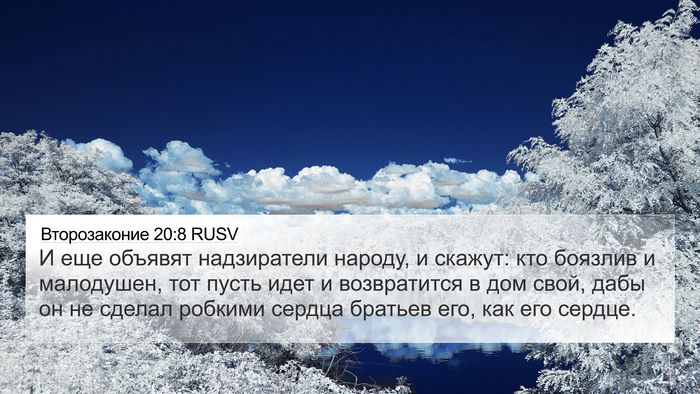 Второзаконие 20:8 RUSV Bible Verse Image