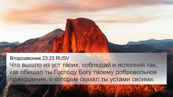 Второзаконие 23:23 RUSV Bible Verse Image