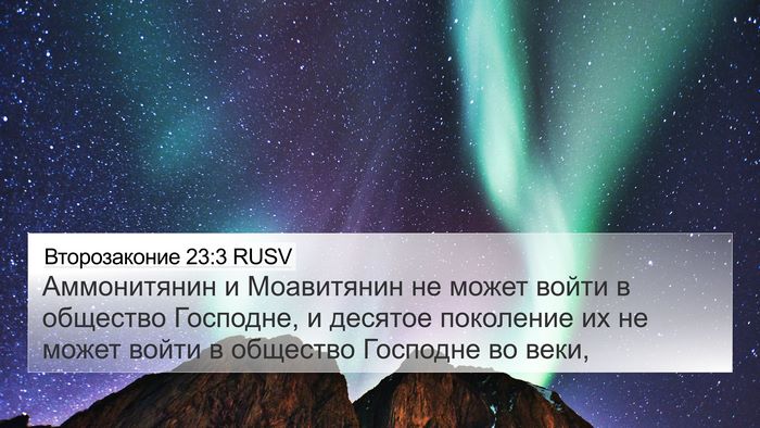 Второзаконие 23:3 RUSV Bible Verse Image