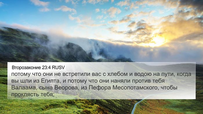 Второзаконие 23:4 RUSV Bible Verse Image