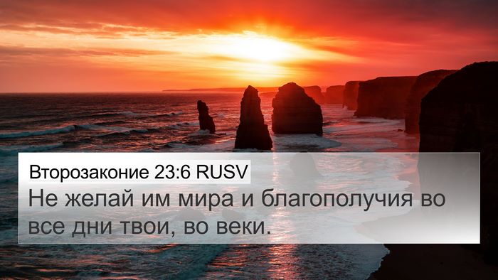 Второзаконие 23:6 RUSV Bible Verse Image