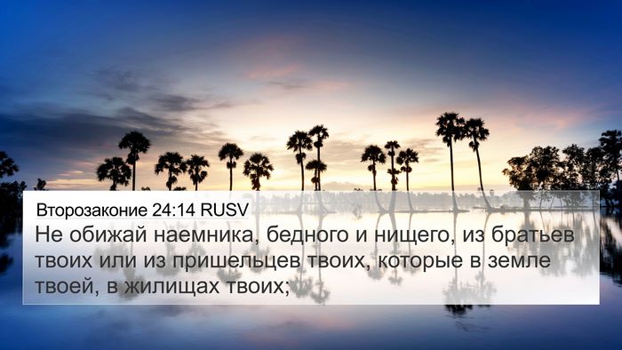 Второзаконие 24:14 RUSV Bible Verse Image