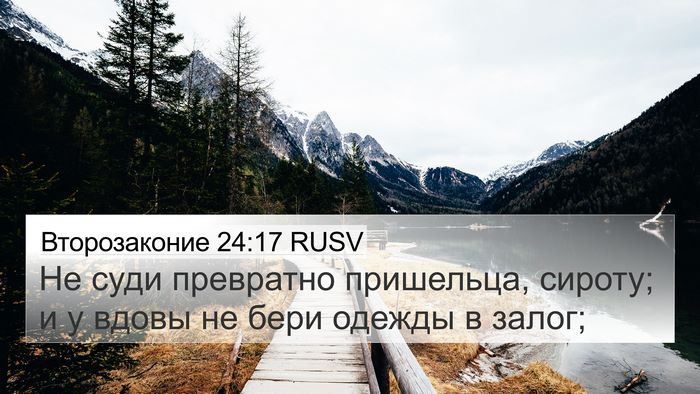 Второзаконие 24:17 RUSV Bible Verse Image
