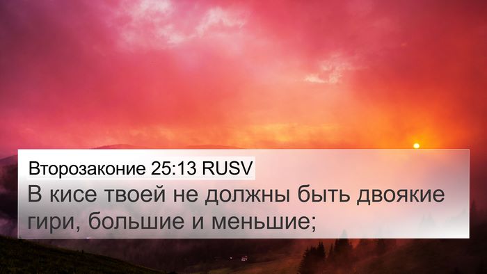 Второзаконие 25:13 RUSV Bible Verse Image
