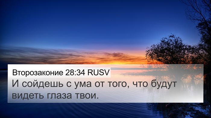 Второзаконие 28:34 RUSV Bible Verse Image