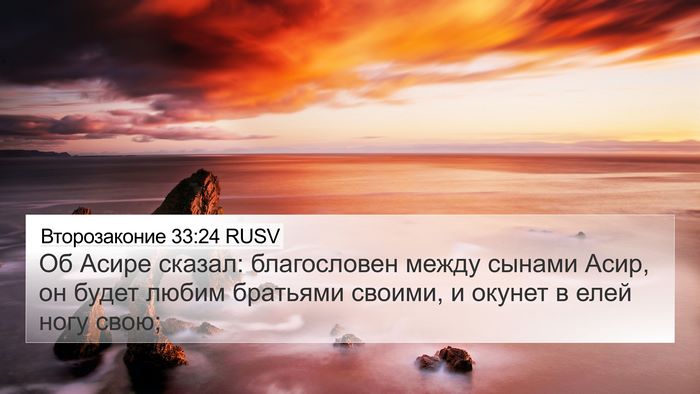 Второзаконие 33:24 RUSV Bible Verse Image