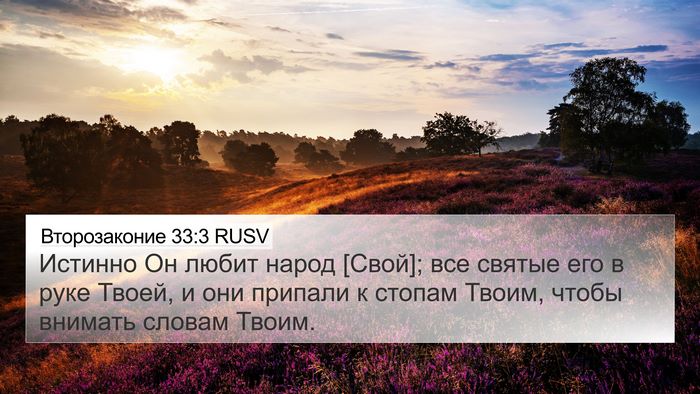 Второзаконие 33:3 RUSV Bible Verse Image