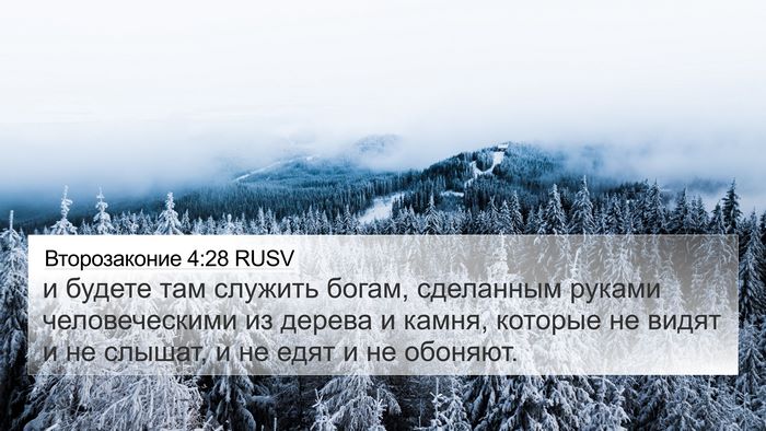 Второзаконие 4:28 RUSV Bible Verse Image