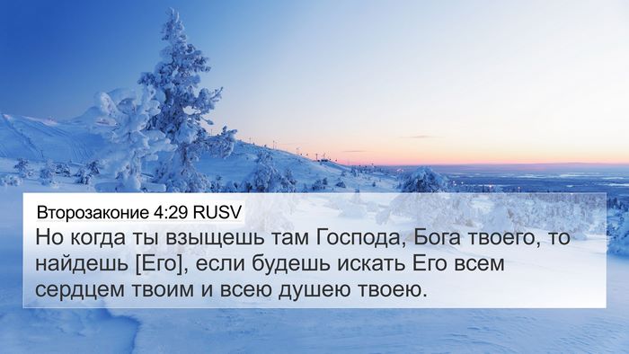 Второзаконие 4:29 RUSV Bible Verse Image