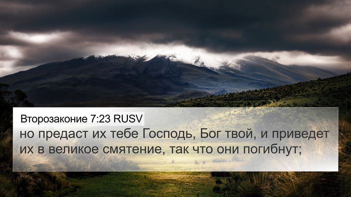 Второзаконие 7:23 RUSV Bible Verse Image