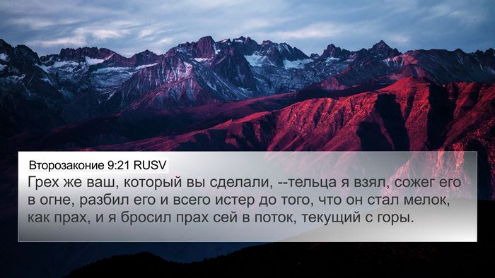 Второзаконие 9:21 RUSV Bible Verse Image